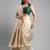 Turquoise floral woven design zari banarasi saree