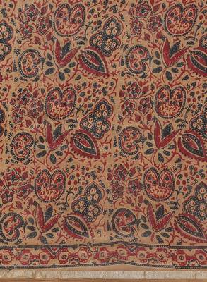 Handloom ajrak printed saree 3
