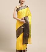 Ethnic motifs woven design zari banarasi saree