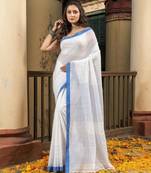 Striped pure cotton saree