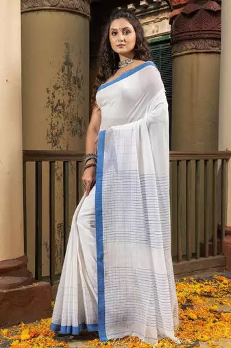 Striped pure cotton saree