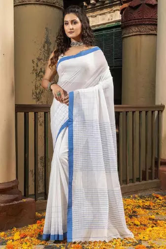 Striped pure cotton saree