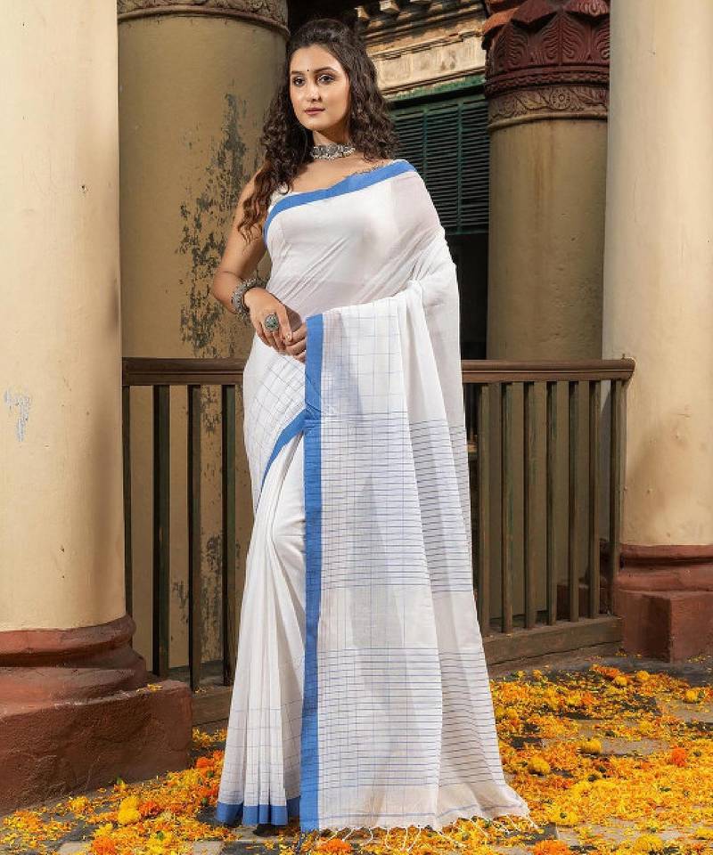 Striped pure cotton saree