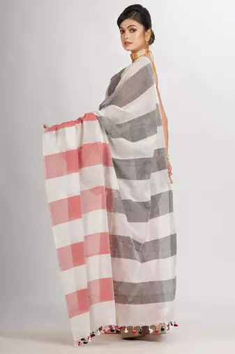 Striped pure cotton saree
