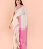 Geometric woven design pure cotton saree