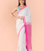 Ethnic woven design pure cotton saree