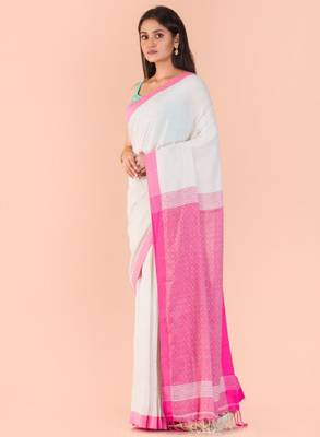 Ethnic woven design pure cotton saree 2