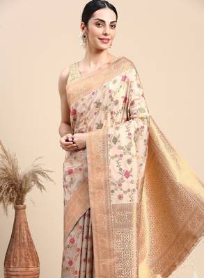 Floral zari banarasi saree 1