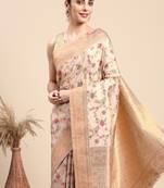 Floral zari banarasi saree