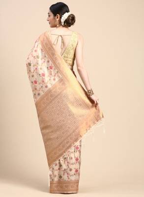 Floral zari banarasi saree 3