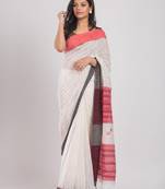 Striped woven design silk cotton saree