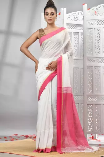 Striped woven design saree