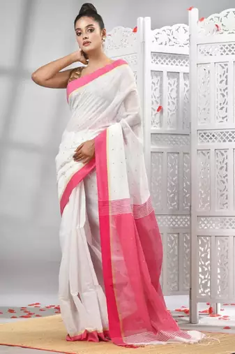 Striped woven design saree