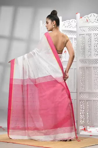 Striped woven design saree