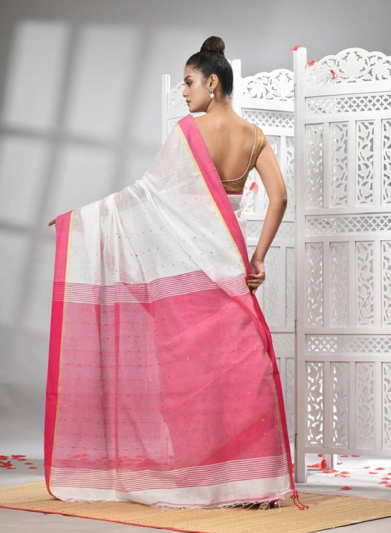 Striped woven design saree