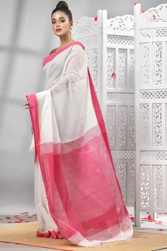 Striped woven design saree