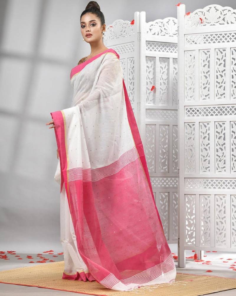 Striped woven design saree