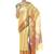 Beige & green ethnic motifs zari silk kanjeevaram saree