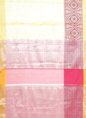 Ethnic motifs woven design zari kanjeevaram saree 3