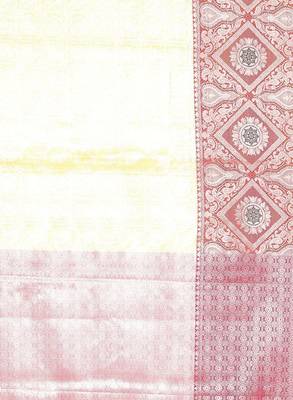 Ethnic motifs woven design zari kanjeevaram saree 4