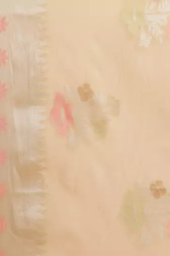 Floral woven design zari saree