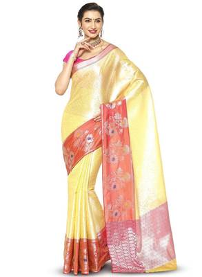 Floral zari silk kanjeevaram saree 1