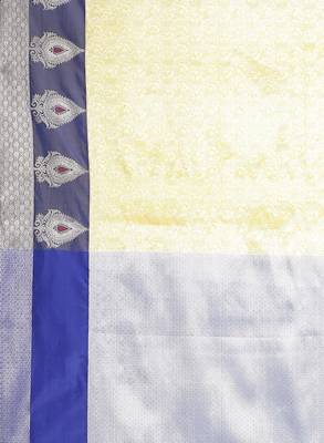 Ethnic motifs woven design zari kanjeevaram saree 4