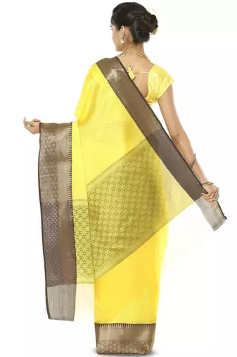 gold zari art silk banarasi saree