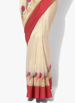 Floral woven design zari banarasi saree 3