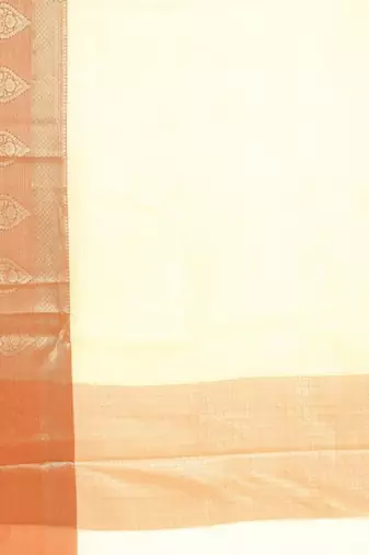 cream woven zari art silk banarasi saree