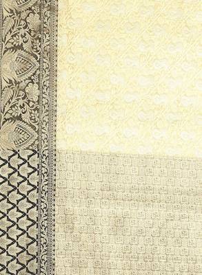 Floral zari silk blend kanjeevaram saree 3