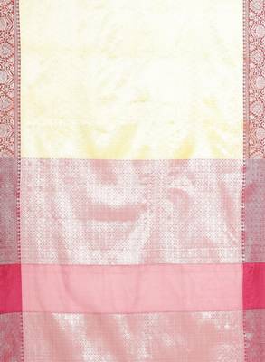 Ethnic motifs woven design zari kanjeevaram silk saree 3