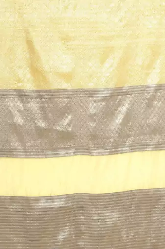 gold regal floral zari silk blend kanjeevaram saree