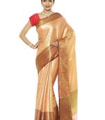 Woven design zari silk blend kanjeevaram saree