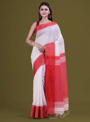 Woven design silk cotton saree 1
