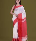 Woven design silk cotton saree