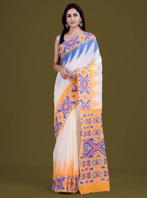 Floral woven design pure cotton saree 1
