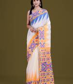 Floral woven design pure cotton saree