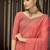 Peach color georgette  designer saree with sequins & thread work