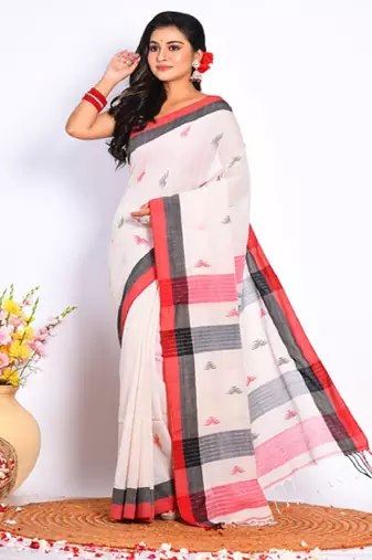 Ethnic motifs woven design saree