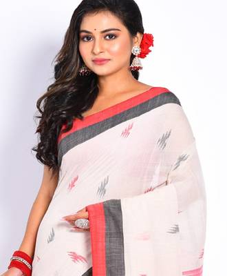 Ethnic motifs woven design saree 4