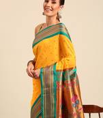 Ethnic motifs zari paithani saree