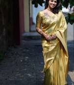 Ethnic motif woven design kanjeevaram zari saree