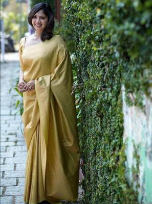 Ethnic motif woven design kanjeevaram zari saree 2
