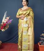 Woven design zari heavy work kanjeevaram saree