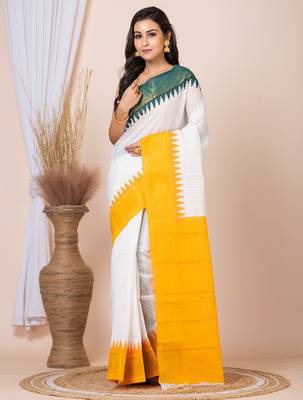 Checked zari pure cotton saree 1