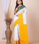Checked zari pure cotton saree