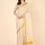 Striped zari pure cotton kasavu saree