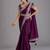Wine royal kasturi silk saree with zari, dori, foil & 4mm sequins work