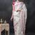 Printed auspicious pots kasavu cotton silk star white saree